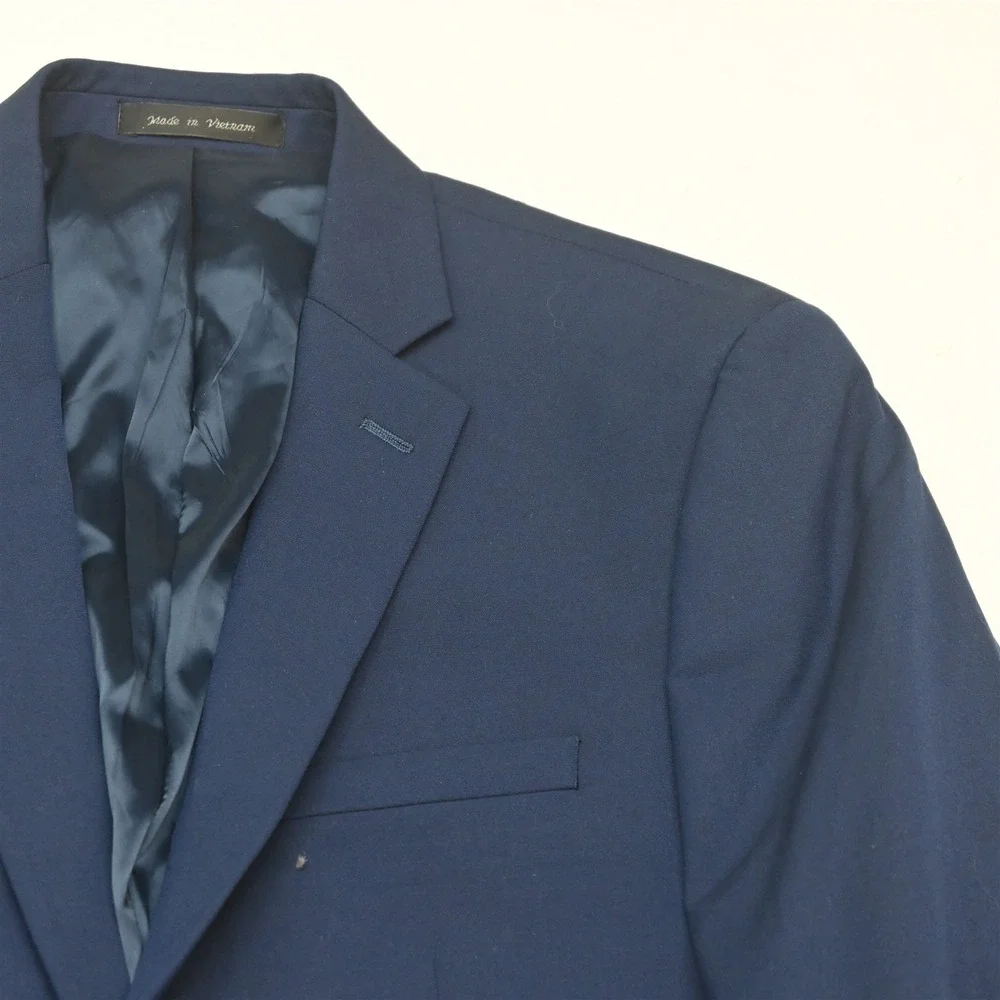 NEW Van Heusen 40L 32x32 Blue Flex Mens Jacket Pants Suit